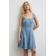 Medicine obleka A-kroja denim