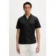 HUGO Srajca Ellino 50560584 Črna Relaxed Fit