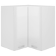 vidaXL Viseča kotna omarica visok sijaj bela 57x57x60 cm iverna plošča