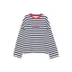 Pull&Bear Široka majica PACIFIC RAYAS mornarska/rdeča/bela