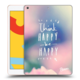 Silikonski črni ovitek za Apple iPad 10.2 2019 (7. gen) - Think happy be happy