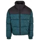 AOP Retro Puffer Jacket bottlegreen damast aop