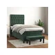 Box spring krevet s madracem tamnozeleni 80 x 200 cm baršunasti