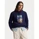 Polo Ralph Lauren Majica  mornarska / mokka / bela