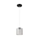 Zavesni luster ROSA na kablu 1xE27/60W/230V crna/siva