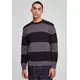 Heavy Oversized Striped Sweatshirt Black/Dark Shade