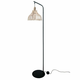 Podna svjetiljka DKD Home Decor Crna Metal Smeđa Ratan (40 x 40 x 160 cm)