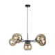 Luster na sajli KALIOPE 6xE27/60W/230V crna/dimljena bež