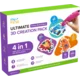 myFirst 3dPen Make Creator Kit - ustvarjalni 3D komplet, vključuje 3dPen Make pisalo, 3 tematske komplete, 3 premične modele in PCL (rdeče) polnila