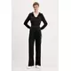 Pulover adidas Essentials ženski, črna barva, s kapuco, JZ0197