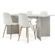 KRONDAL D180 sto travertin + 4 JONSTRUP stolice bela