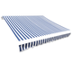 VIDAXL platnena streha / senčnik modra & bela barva 4 x 3 m (brez okvirja)