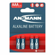 Baterije 1x4 Ansmann Alkaline Micro AAA LR 03 red-lineBaterije 1x4 Ansmann Alkaline Micro AAA LR 03 red-line