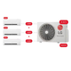 LG 3 in 1 DUALCOOL Fiksni Multi 2,6 + 2,6 + 3,5 kW Split klima uređaj