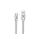 REMAX RC-047a ploščati USB/USB tip C kabel 1m srebrne barve