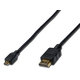 DIGITUS HDMI-HDMI-D Mikro kabel z mrežno pove. 1m črn (AK-330109-010-S)