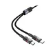 2u1 USB C na USB C / USB C kabel Hoco 5A 100W 120 cm U139 crni