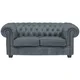Landscape CHESTERFIELD ZOFA, sivomodra tekstil