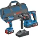 BOSCH plavi alat Akumulatorski set GBH 18V-22 + GSR 18V-45 + 2 x 18V 4,0Ah + torba, 0615A50038