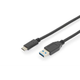 Digitus Digitus USB 3.1 Priključni kabel [1x - 1x ] 1 m Crna dvostruko zaštićen