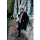 Madmext Black Long Faux Shearling Down Coat 5995