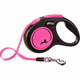 Flexi povodec New Neon S, trak - 5 m (različne barve) roza
