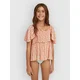 ONeill Woven Kids dekliška majica funky peach swirly