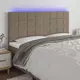 Vidaxl vidaXL Vzglavje postelje z LED osvetlitvijo, sivo-rjavo, 160x5x118/128 cm, blago
