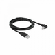 Kabel USB 2.0 A-B 2m kotni črn 83528 Delock