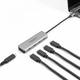 Delock hub USB 3.1 5x TipC 5/Gbps srebrn 64238