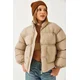 Bianco Lucci Womens Judge Collar Detail Puffer Coat 2430