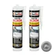 IsolBau Sanitarni silikon siv Sanitär Silikon 2 x 300ml