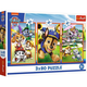 Trefl Puzzle 3 x 80 Tačke na patrulji Pasja banda