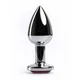 Anal butt plug metal silver