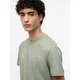 Tommy Jeans Majica Linear Chest DM0DM21780 Svetlo zelena Slim Fit