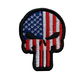 WARAGOD Našitek Embroidery Patriot Punisher US Flag 6x4.5cm