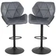 Homestar Set barskih stolov 2 kosa 57x58x97-117 cm siva