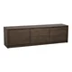 Komoda v hrastovem dekorju v temni naravni barvi 180x50x40 cm Melstone – Rowico