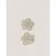 Monsoon Set šnali za kosu za devojčice Bling Flower, Srebrne boje