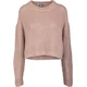 Womens wide oversize sweater in dark brown color