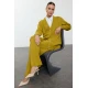 Trendyol Oil Green Pearl Buttoned Cardigan-Pants Knitwear Bottom-Top Set