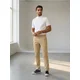 Sinsay - Pamučne slim chino pantalone - BEŽ