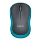 Logitech M185 Miš, Bežična RF, Optički, 1000 DPI, Crno-plsvi