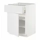 METOD / MAXIMERA Podni element s fiokom/vratima, bela/Stensund bela, 60x60 cm