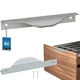 shumee Moderni aluminijasti ročaj za pohištvo s srebrnim robom 128/148 mm