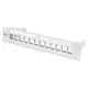 Modular Patch Panel, shielded, 12-Port Blank,1U,254mm (10) Rack Mount, grey RAL 7035