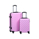 VIDAXL trdi potovalni kovčki 2 kosa ABS, roza