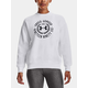 Under Armour Pulover Rival Fleece Crest Grp Crew-WHT L