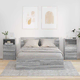 vidaXL Posteljne mize s predalom 2 pcs Siva Sonoma 40 x 30 x 467 cm