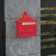 vidaXL Stenska Poštna Škatla Rdeča 40.5 x 15.5 x 44 cm Lit aluminij